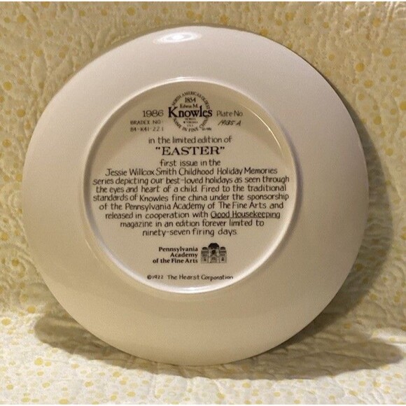 Easter First Edition Jessie Wilcox Smith Childhood Memories Collectors Plate - Picture 5 of 11